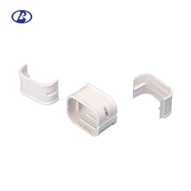 130mm White PVC Split Air Conditioner Pipe Cover Joint Decorative Duct Kits Straight Coupling