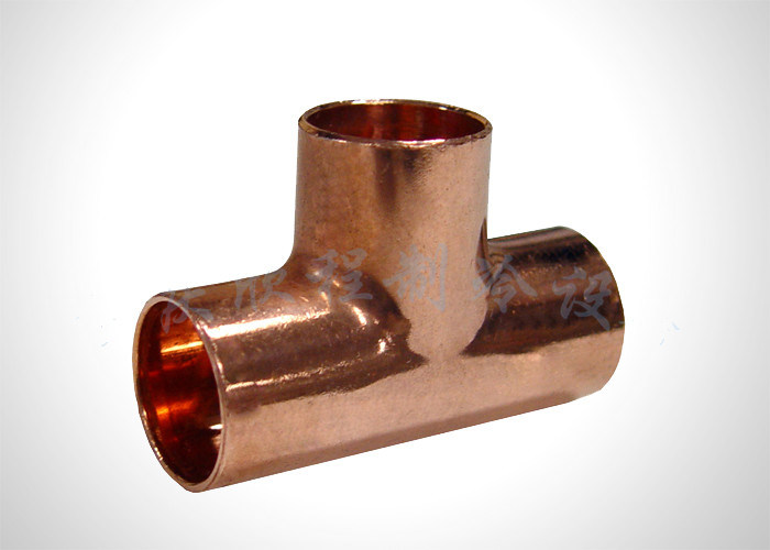 Residential Refrigeration Copper Tubing Pipe Fittings Copper Equal Tee