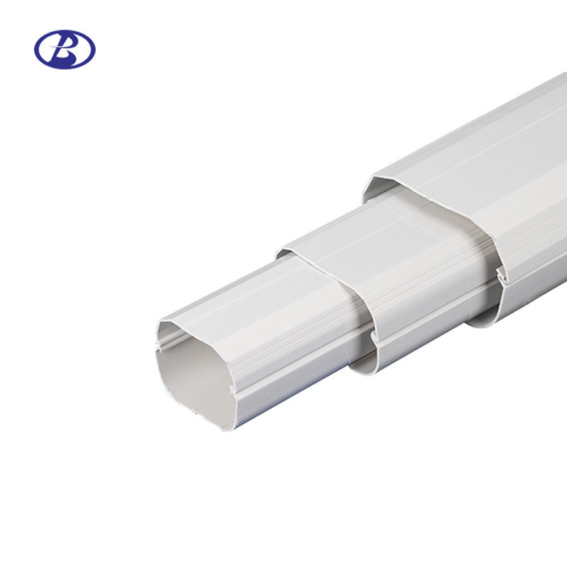 100mm Strong Split Air Conditioner Pipe Cover White PVC Decorative Duct