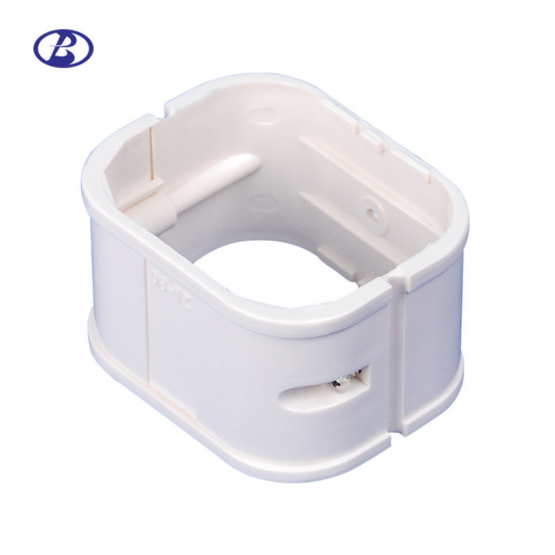 130mm White PVC Split Air Conditioner Pipe Cover Joint Decorative Duct