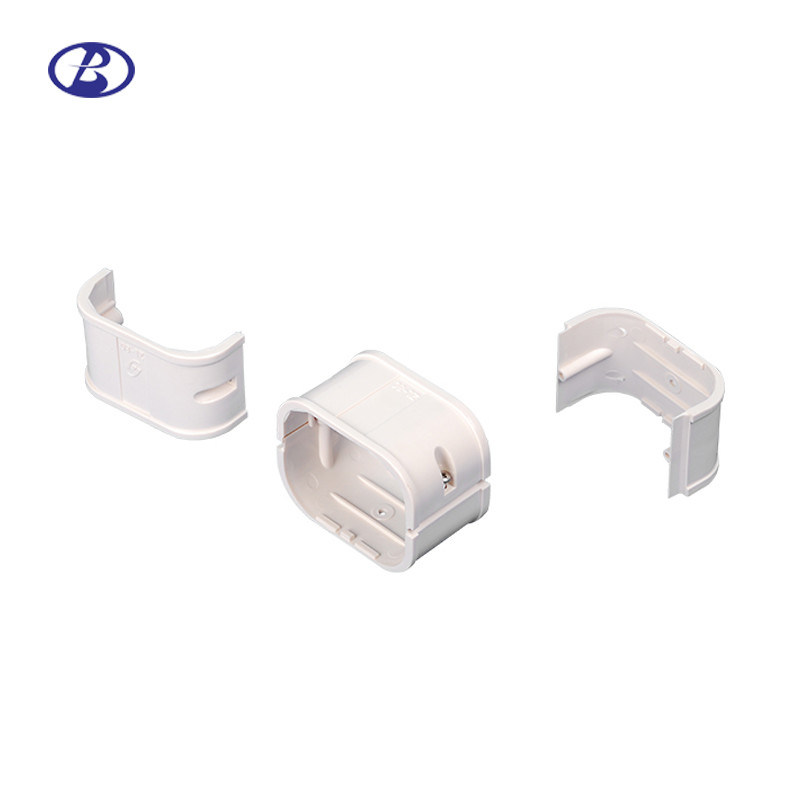 130mm White PVC Split Air Conditioner Pipe Cover Joint Decorative Duct