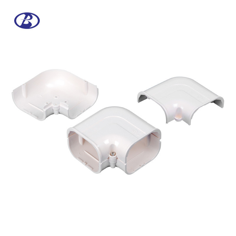 100mm AC Duct Kits Air Conditioner Pipe Cover Fitting PVC Plane Corner