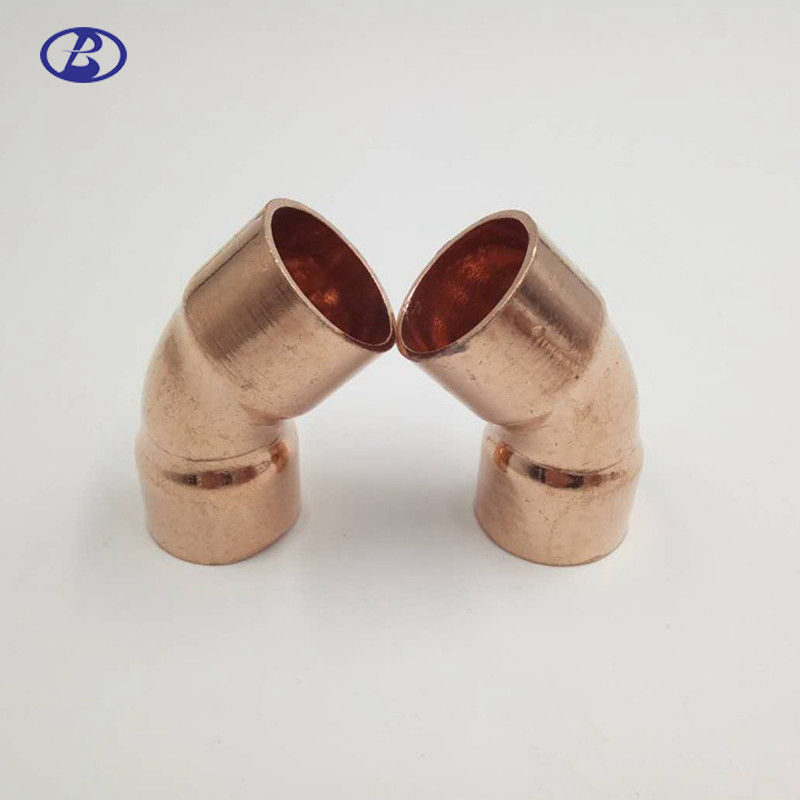 45 Degree Easy Bend Refrigeration Pipe Fittings Copper Pipe Elbow