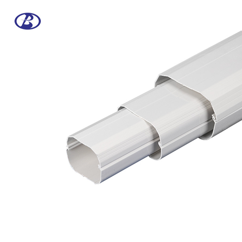 100mm Strong Split Air Conditioner Pipe Cover White PVC Decorative Duct