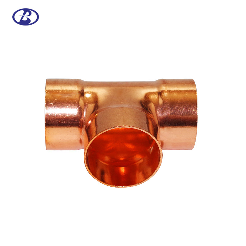 Anti Corrosion Refrigeration Copper Fittings Copper Tee Three Way Coupling